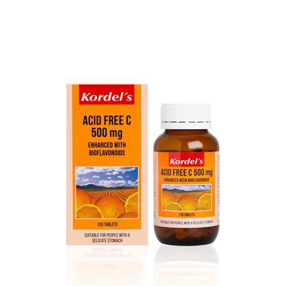 KORDEL’S ACID FREE C 500 mg ENHANCED WITH BIOFLAVONOIDS