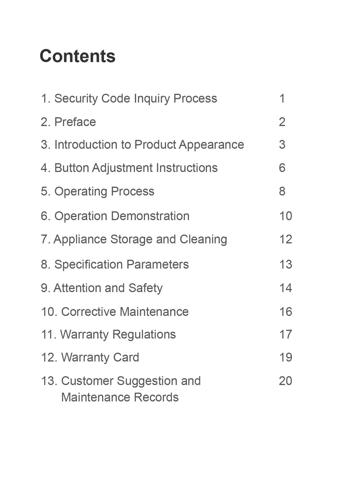 Multifunctional Warm Back Appliance official English manual page 2