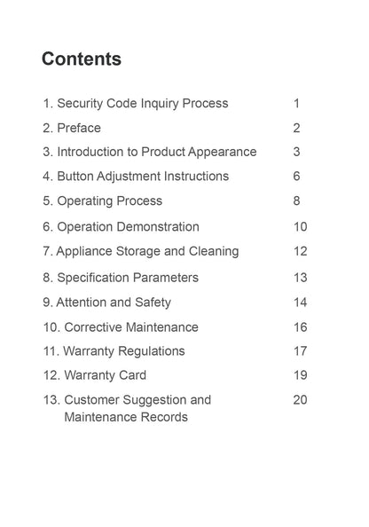 Multifunctional Warm Back Appliance official English manual page 2
