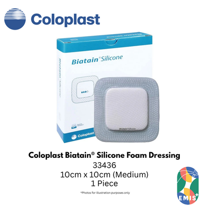 [1 Piece] Coloplast Biatain® Silicone Foam Dressing 33435 | 33436 | 33437 EMIS+