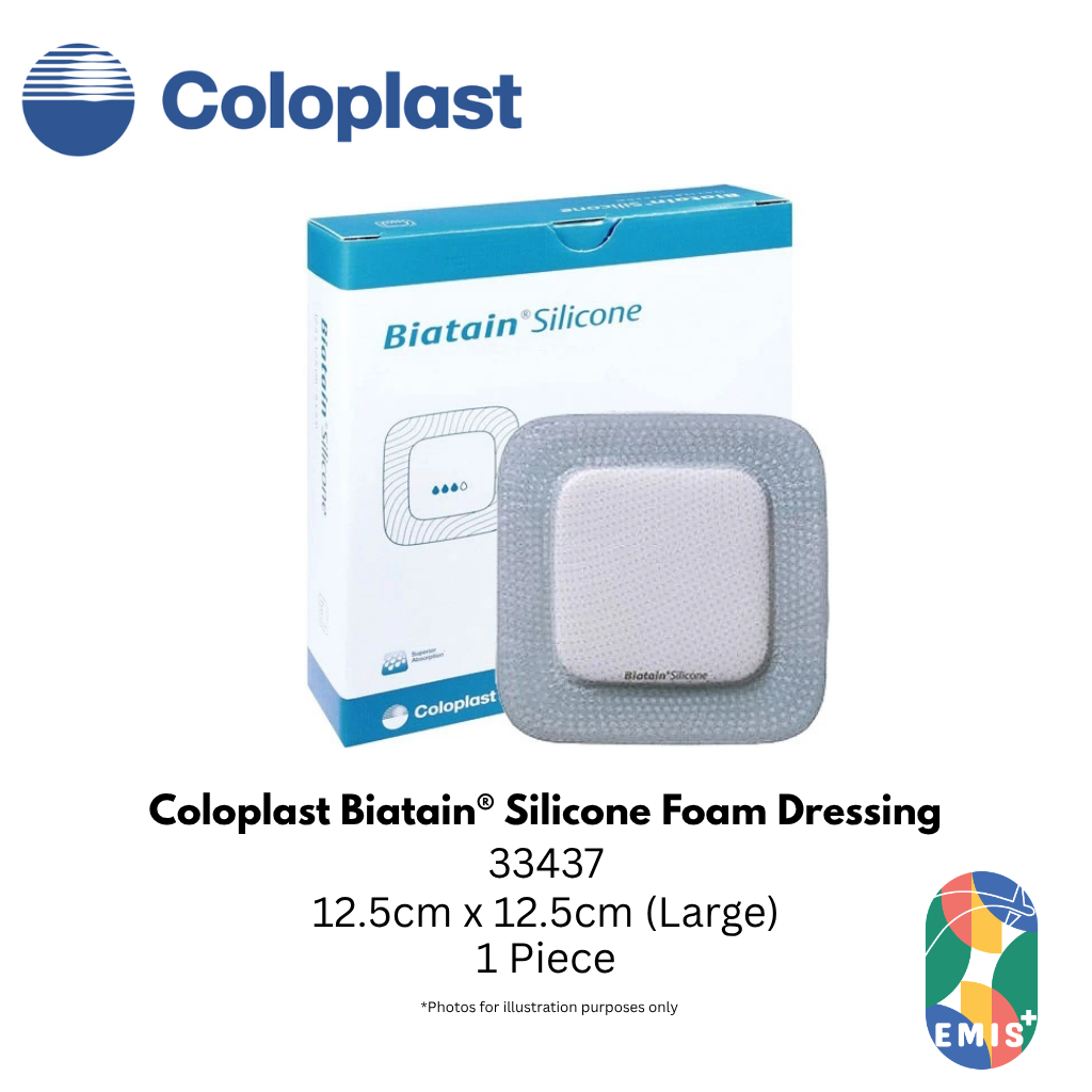 [1 Piece] Coloplast Biatain® Silicone Foam Dressing 33435 | 33436 | 33437 EMIS+
