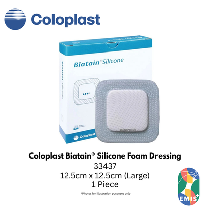 [1 Piece] Coloplast Biatain® Silicone Foam Dressing 33435 | 33436 | 33437 EMIS+