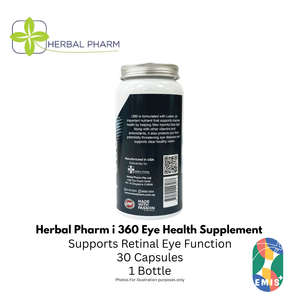 Herbal Pharm i 360 Eye Health Supplement with Lutein and Zeaxanthin 30 V Capsules