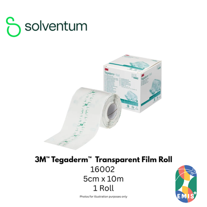 3M Tegaderm 16002 Transparent Film Roll 5cm x 10m