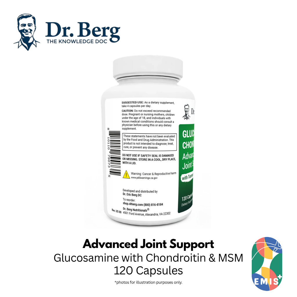 Glucosamine Chondroitin Advanced Joint Support with MSM – 120 Vegetable Capsules