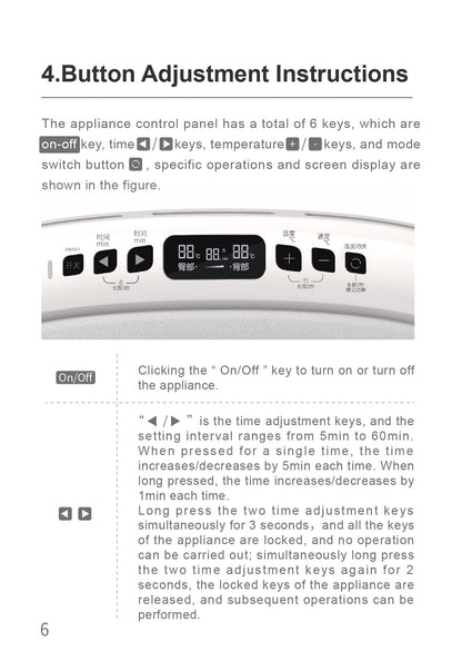 AiYiSheng Multifunctional Warm Buttocks Appliance official English manual page 8