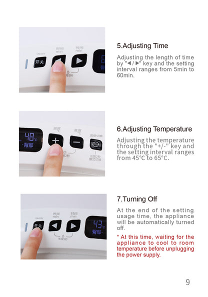 AiYiSheng Multifunctional Warm Buttocks Appliance official English manual page 11