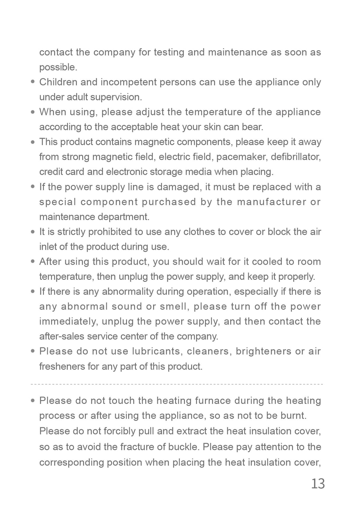 AiYiSheng Multifunctional Warm Buttocks Appliance official English manual page 15