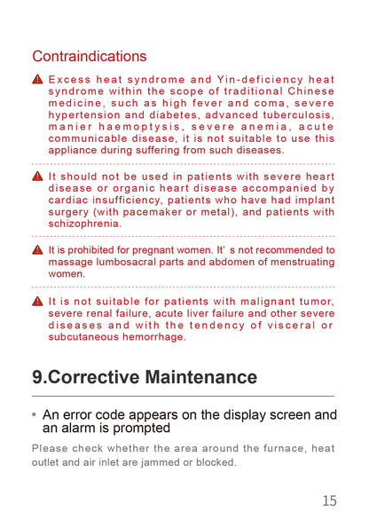 AiYiSheng Multifunctional Warm Buttocks Appliance official English manual page 17