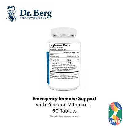 Dr Berg Emergency Immune Support with Zinc and Vitamin D 60 Tablets