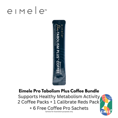 Eimele Pro Tabolism Plus Coffee Bundle with Calibrate Reds and Free Coffee Pro Sachets