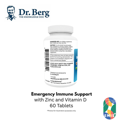 Dr Berg Emergency Immune Support with Zinc and Vitamin D 60 Tablets