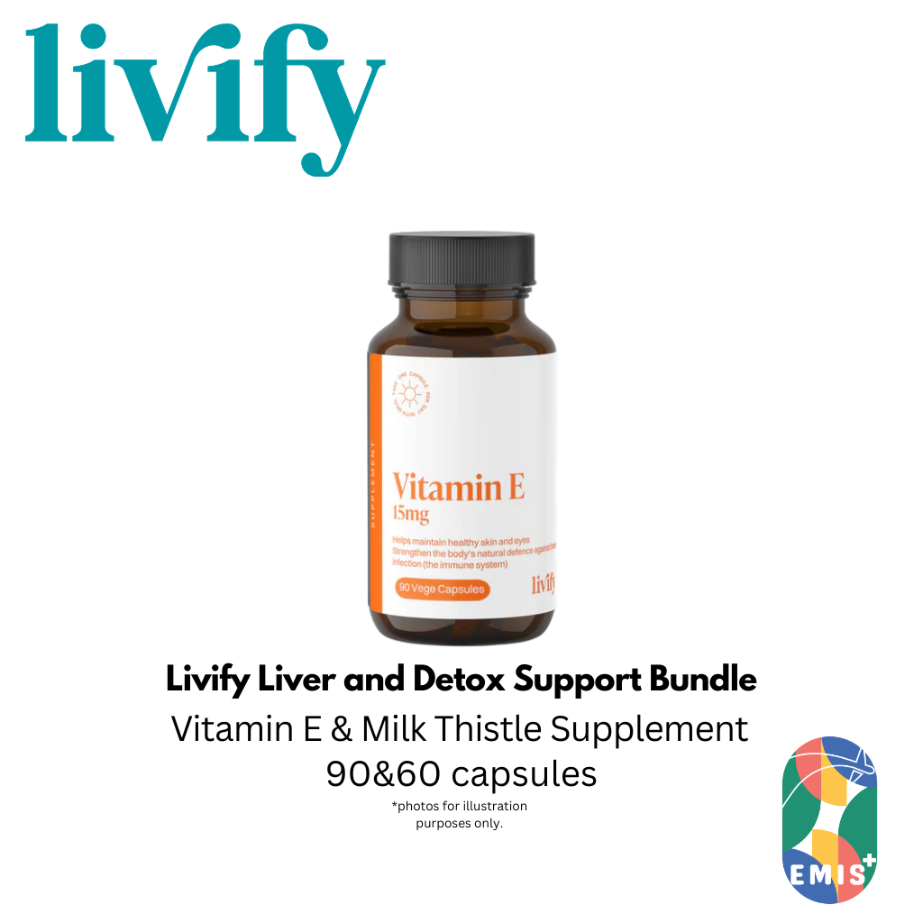 Livify Liver and Detox Support Bundle Milk Thistle and Vitamin E Supplement Set