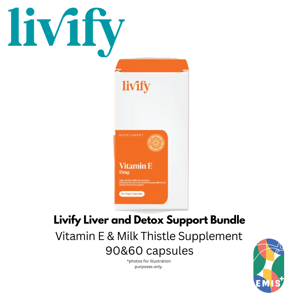 Livify Liver and Detox Support Bundle Milk Thistle and Vitamin E Supplement Set