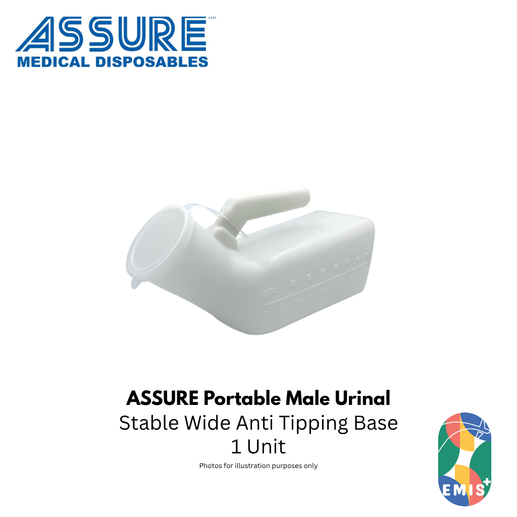 ASSURE Male Urinal Portable Urinal for Men with Handle and Spill Proof Cover