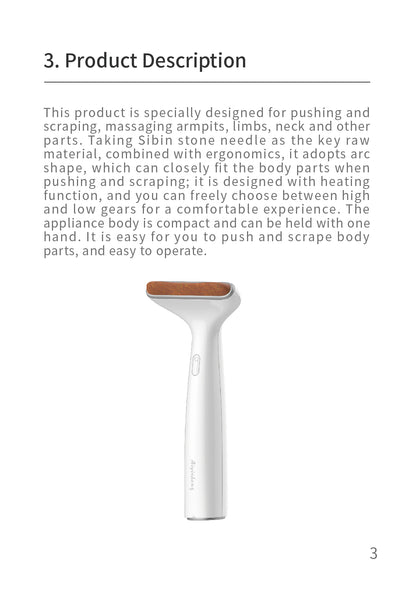 Stone Needle Meridians Massage Appliance AYS-038 official English manual page 5