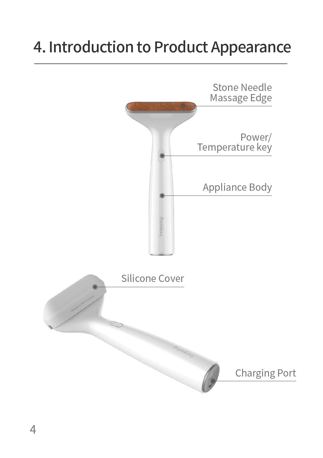 AiYiSheng AYS-038 Stone Needle Meridians Massage Appliance official English manual page 6