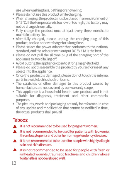 AiYiSheng AYS-038 Stone Needle Meridians Massage Appliance official English manual page 14