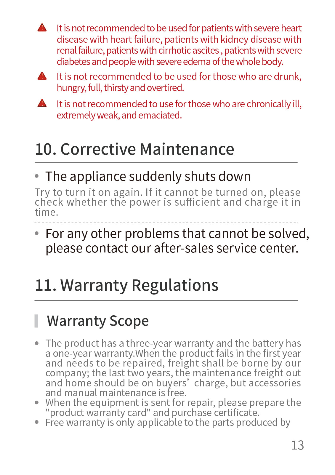 AiYiSheng AYS-038 Stone Needle Meridians Massage Appliance official English manual page 15