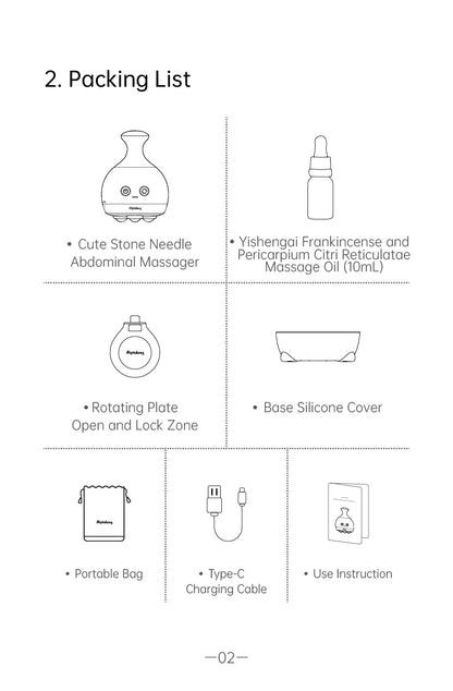 Cute Stone Needle Abdominal Massager AYS-055 official English manual page 4