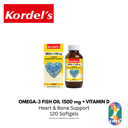KORDEL’S OMEGA-3 FISH OIL 1500 mg + VITAMIN D