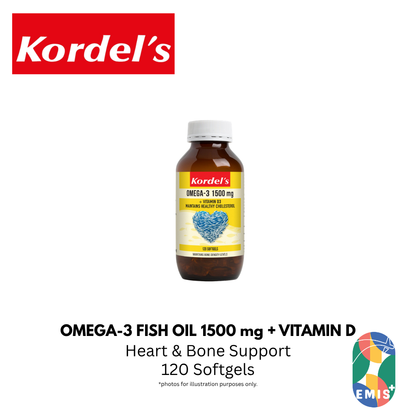 KORDEL’S OMEGA-3 FISH OIL 1500 mg + VITAMIN D