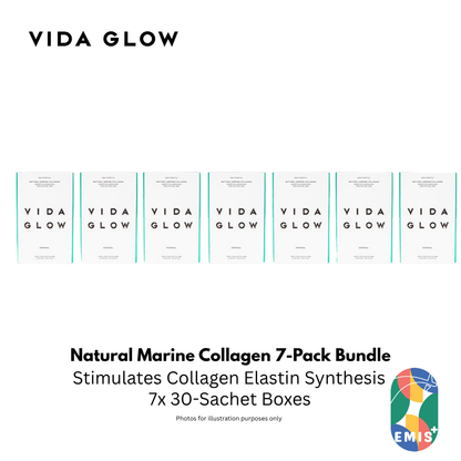 Vida Glow Natural Marine Collagen 30 Sachets Seven Pack Bundle