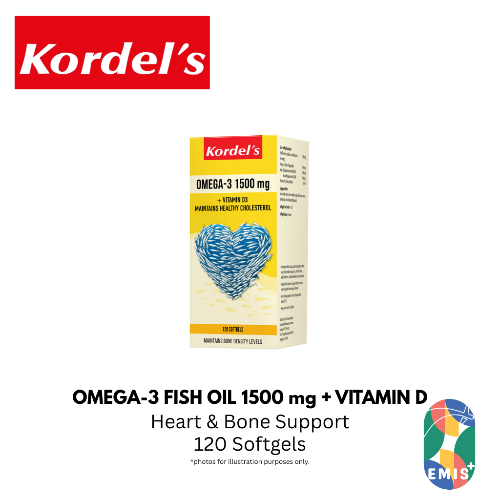 KORDEL’S OMEGA-3 FISH OIL 1500 mg + VITAMIN D