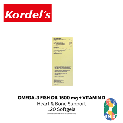 KORDEL’S OMEGA-3 FISH OIL 1500 mg + VITAMIN D