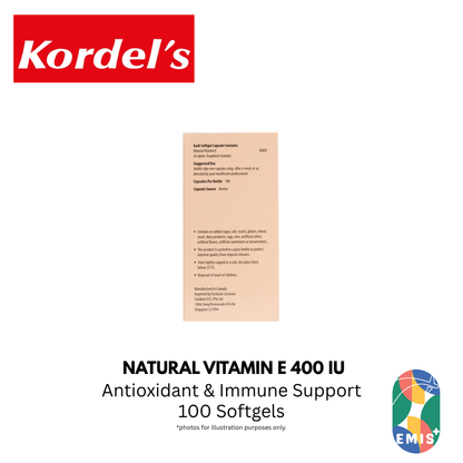 KORDEL’S NATURAL VITAMIN E 400 IU