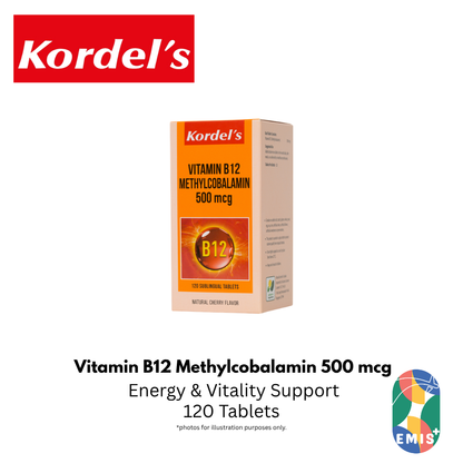KORDEL’S VITAMIN B12 METHYLCOBALAMIN 500 mcg