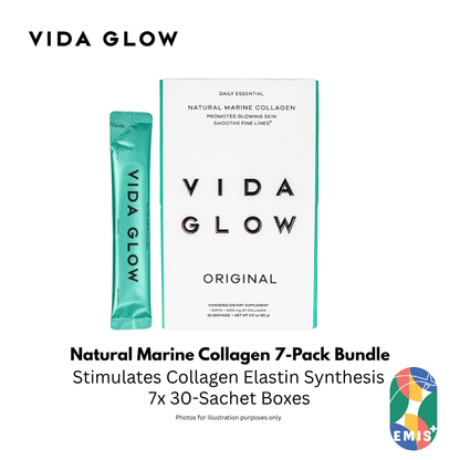 Vida Glow Natural Marine Collagen 30 Sachets Seven Pack Bundle