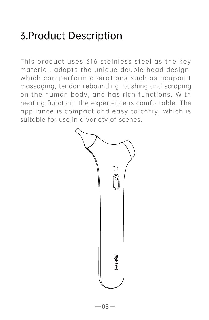 Acupoint Massage and Tendon Rebounding Appliance AYS-059 official English manual page 5