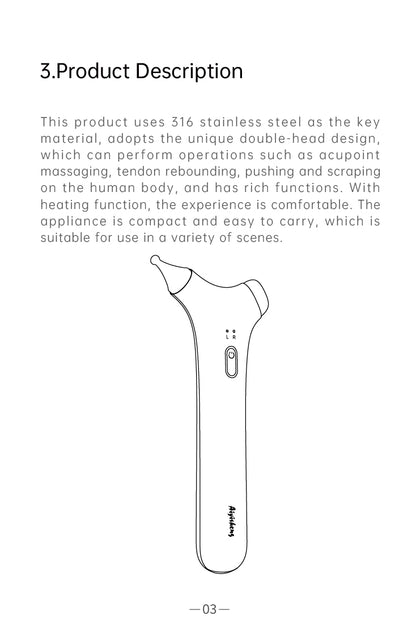Acupoint Massage and Tendon Rebounding Appliance AYS-059 official English manual page 5