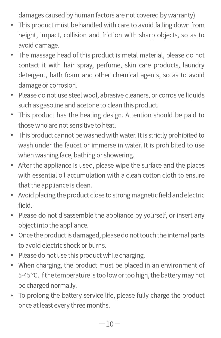 AiYiSheng AYS-059 Acupoint and Tendon Rebounding Massager official English manual page 12