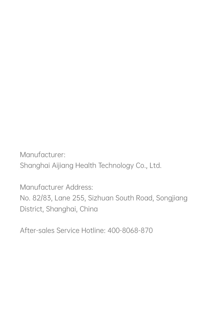 AiYiSheng AYS-059 Acupoint and Tendon Rebounding Massager official English manual page 20