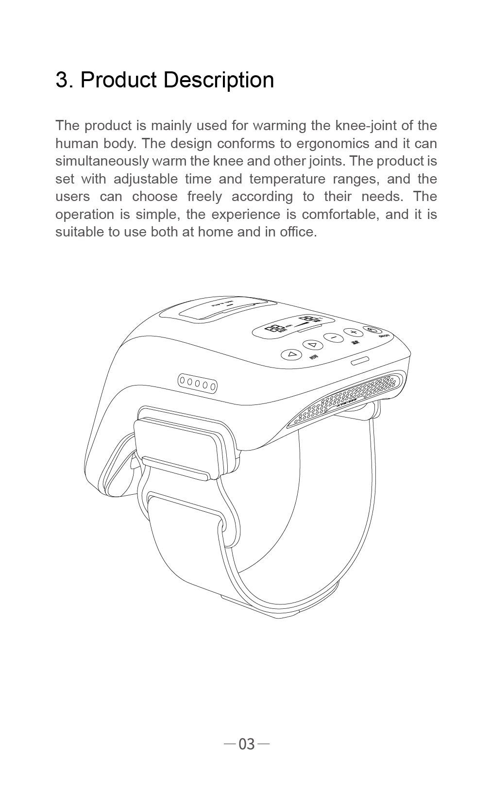Warm Knee-joint Appliance AYS-060 official English manual page 5