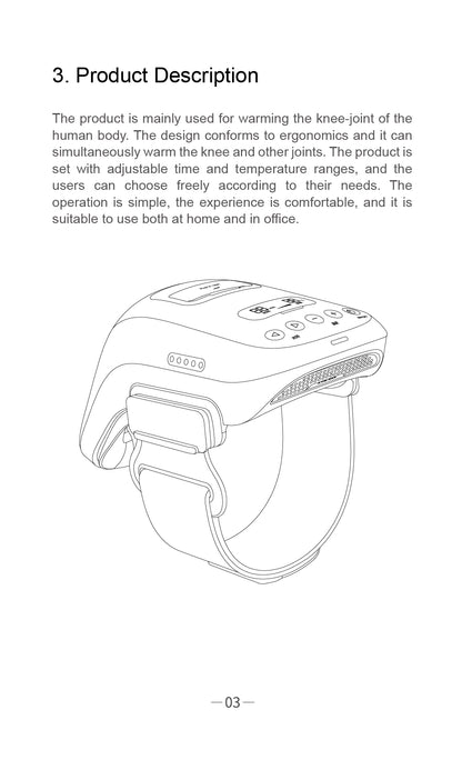 Warm Knee-joint Appliance AYS-060 official English manual page 5