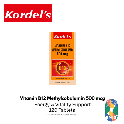 KORDEL’S VITAMIN B12 METHYLCOBALAMIN 500 mcg