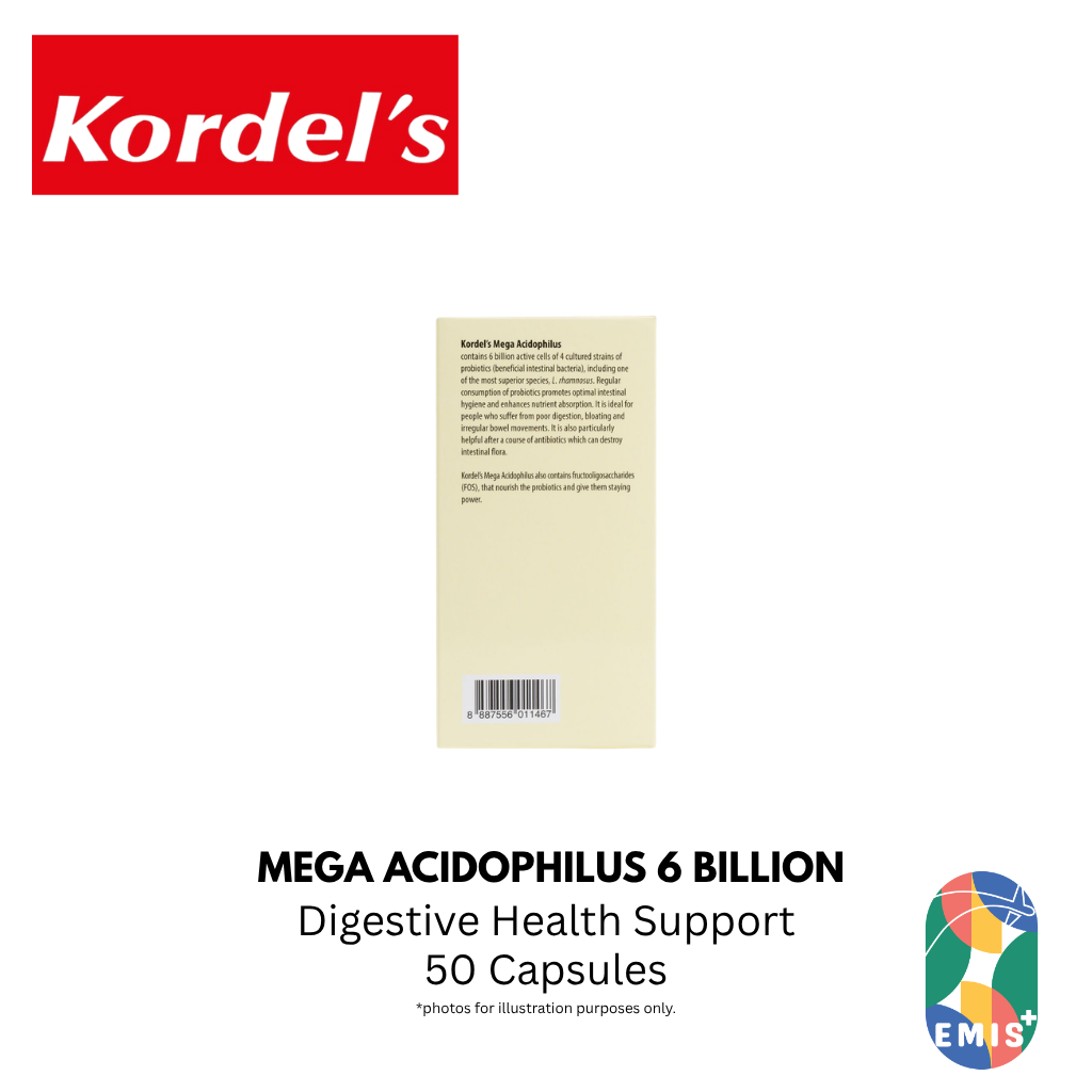 KORDEL’S MEGA ACIDOPHILUS 6 BILLION