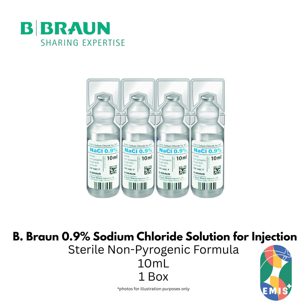 B. Braun Sodium Chloride 0.9% Solution for Injection – Sterile, Non-Pyrogenic Single-Dose Ampoules