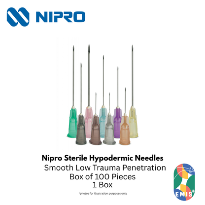 Nipro Hypodermic Needle – Sterile, Single-Use (16G – 30G) – Nipro medical device available at EMIS+ Singapore