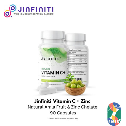 Natural Vitamin C and Zinc Supplement - Immune Support Formula by Jinfiniti