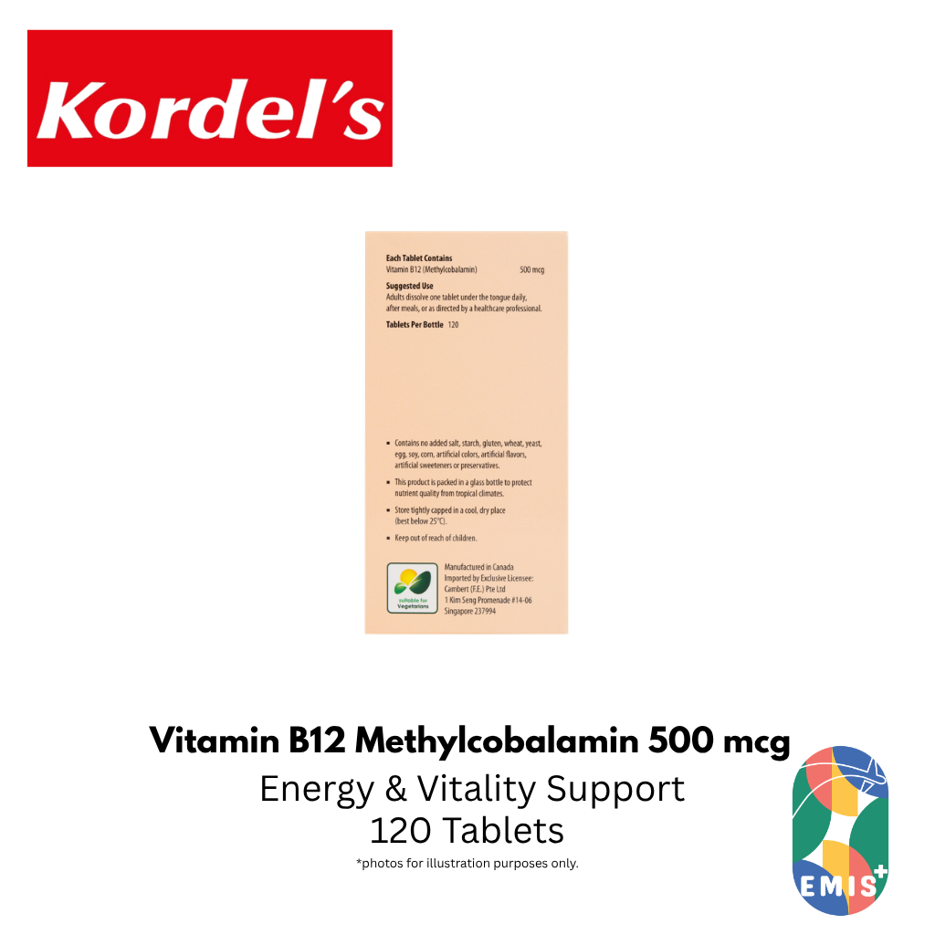 KORDEL’S VITAMIN B12 METHYLCOBALAMIN 500 mcg