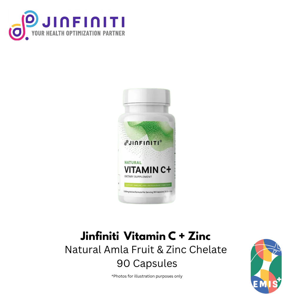 Natural Vitamin C and Zinc Supplement - Immune Support Formula by Jinfiniti
