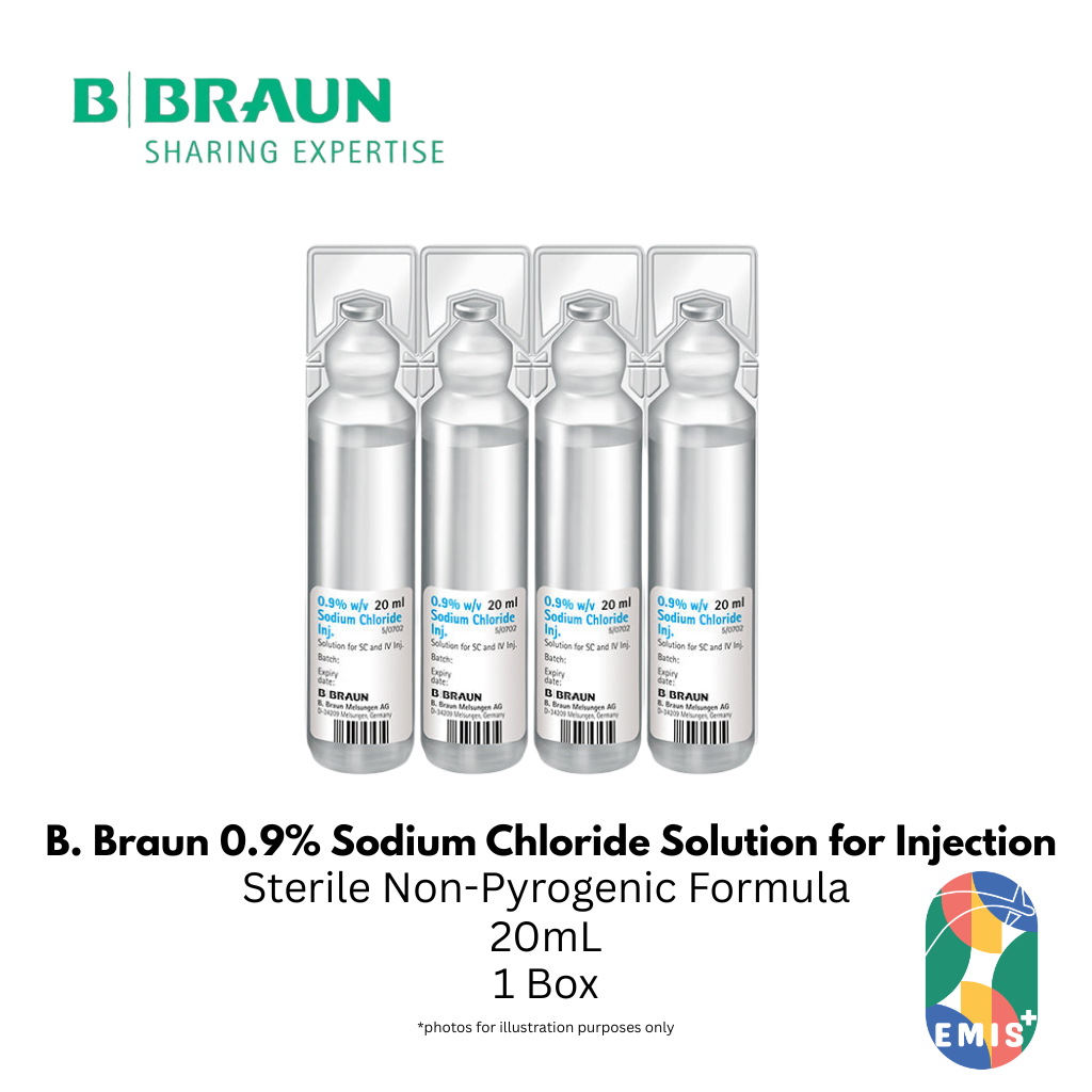 B. Braun Sodium Chloride 0.9% Solution for Injection – Sterile, Non-Pyrogenic Single-Dose Ampoules