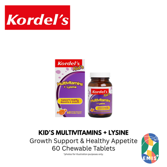KORDEL’S KID’S MULTIVITAMINS + LYSINE – For the Kids available at EMIS+ Singapore