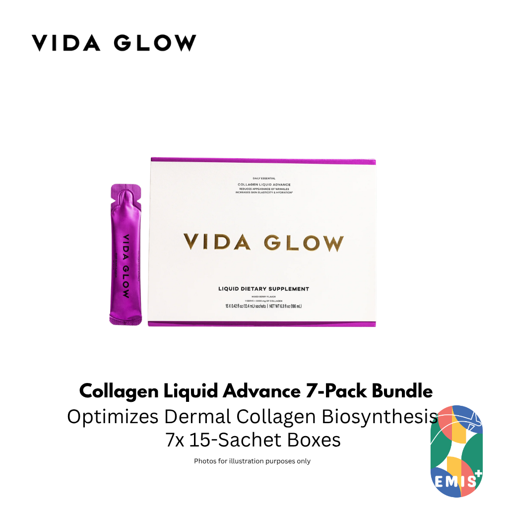 Vida Glow Collagen Liquid Advance 15 Sachets Seven Pack Bundle