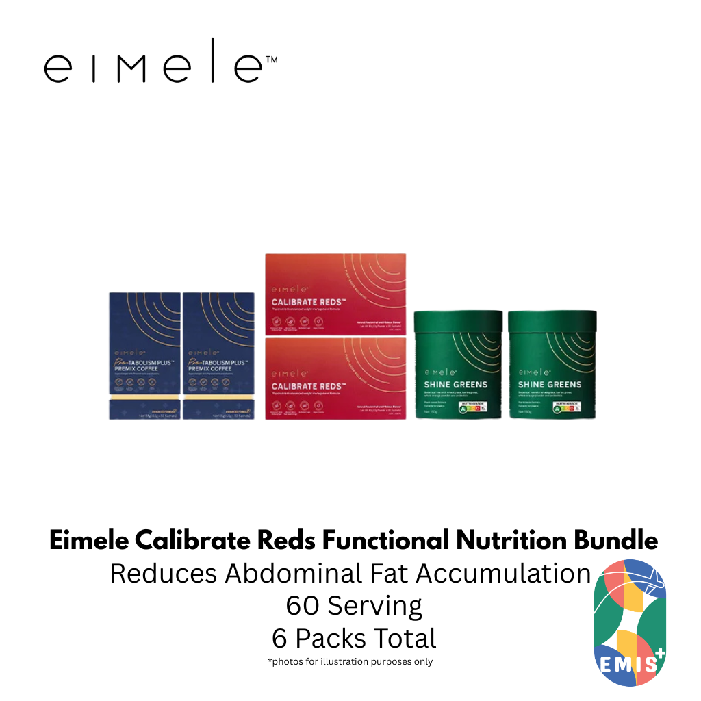 Eimele Calibrate Reds Bundle 2 Packs with Coffee Pro 2 Packs and Shine Greens