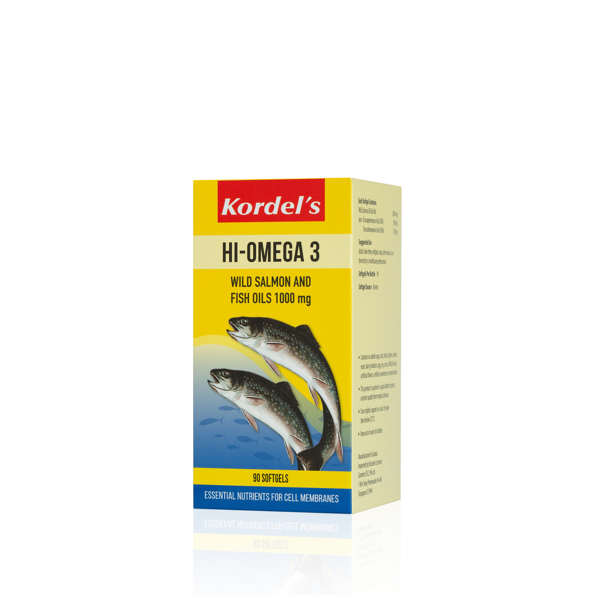 KORDEL’S HI-OMEGA 3 WILD SALMON AND FISH OILS 1000 mg